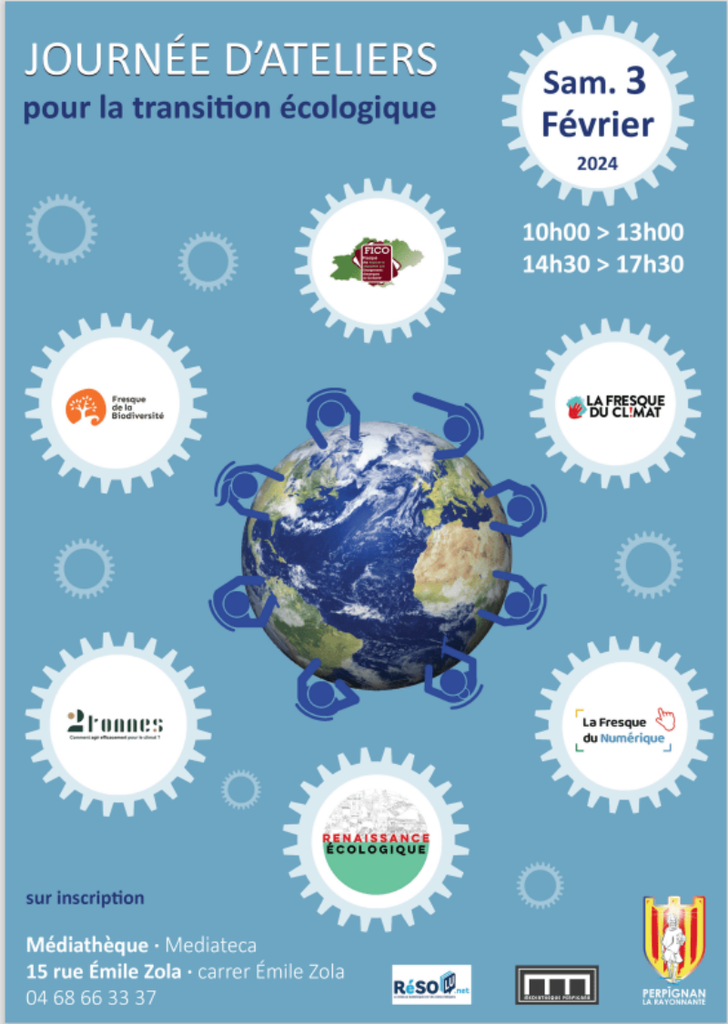 La médiathèque de Perpignan organise ce samedi 3 février de 10h00 à 17h30 une journée dédiée à la transition écologique.