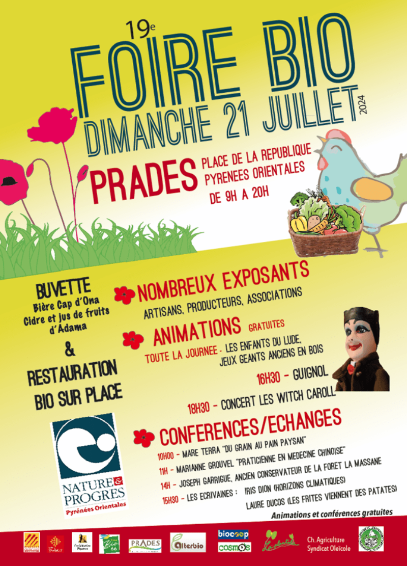 Foire Bio de Prades le 21 juillet 2024