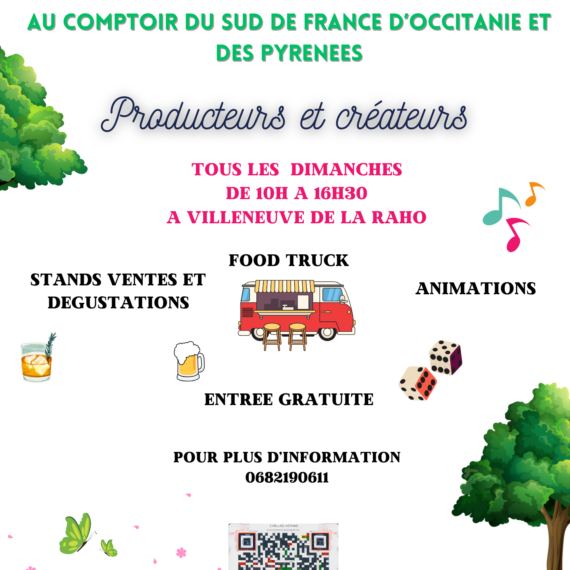 participez aux marchés des producteurs et créateurs tous les dimanches à villeneuve de la raho